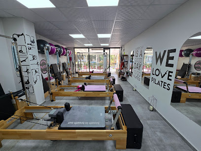 Pink and grey pilates studio